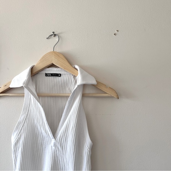 ZARA | Cropped Polo Top - Picture 3 of 4